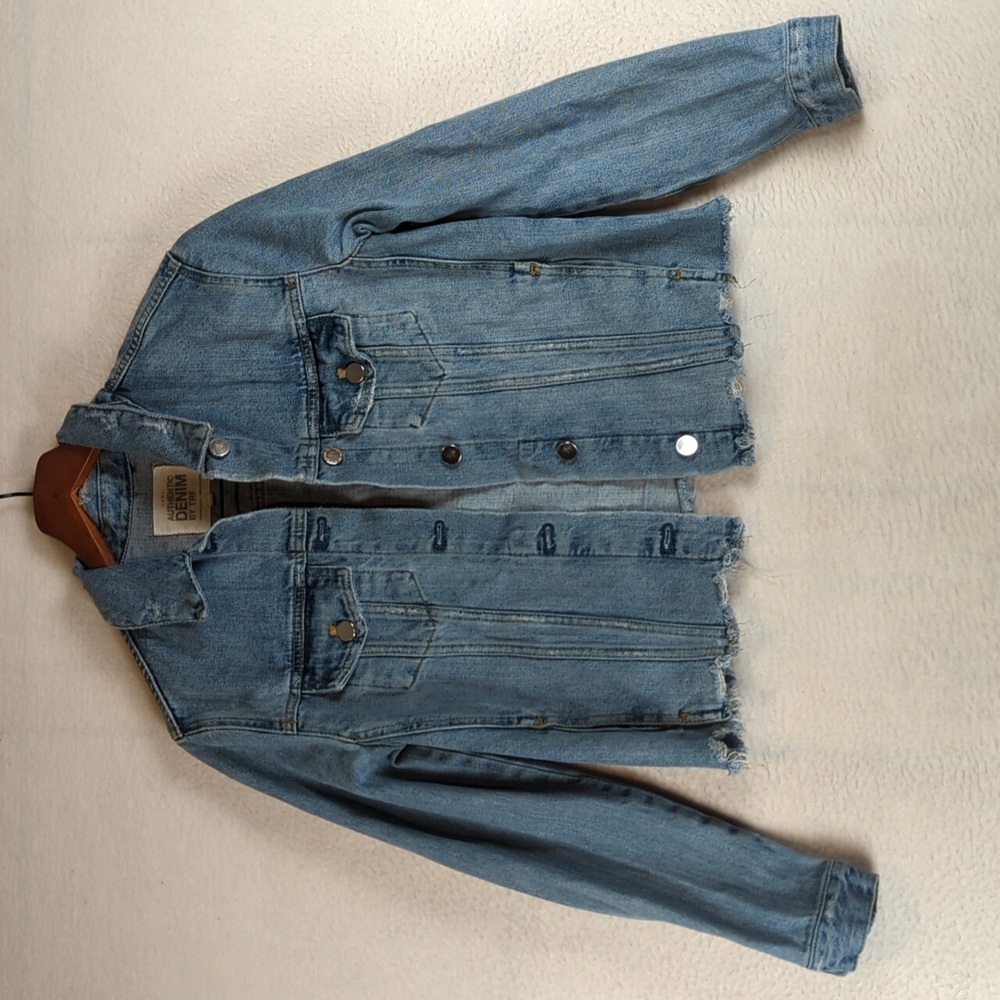 ZARA Authentic Denim TRF Womens Blue Jean Jacket Size Small